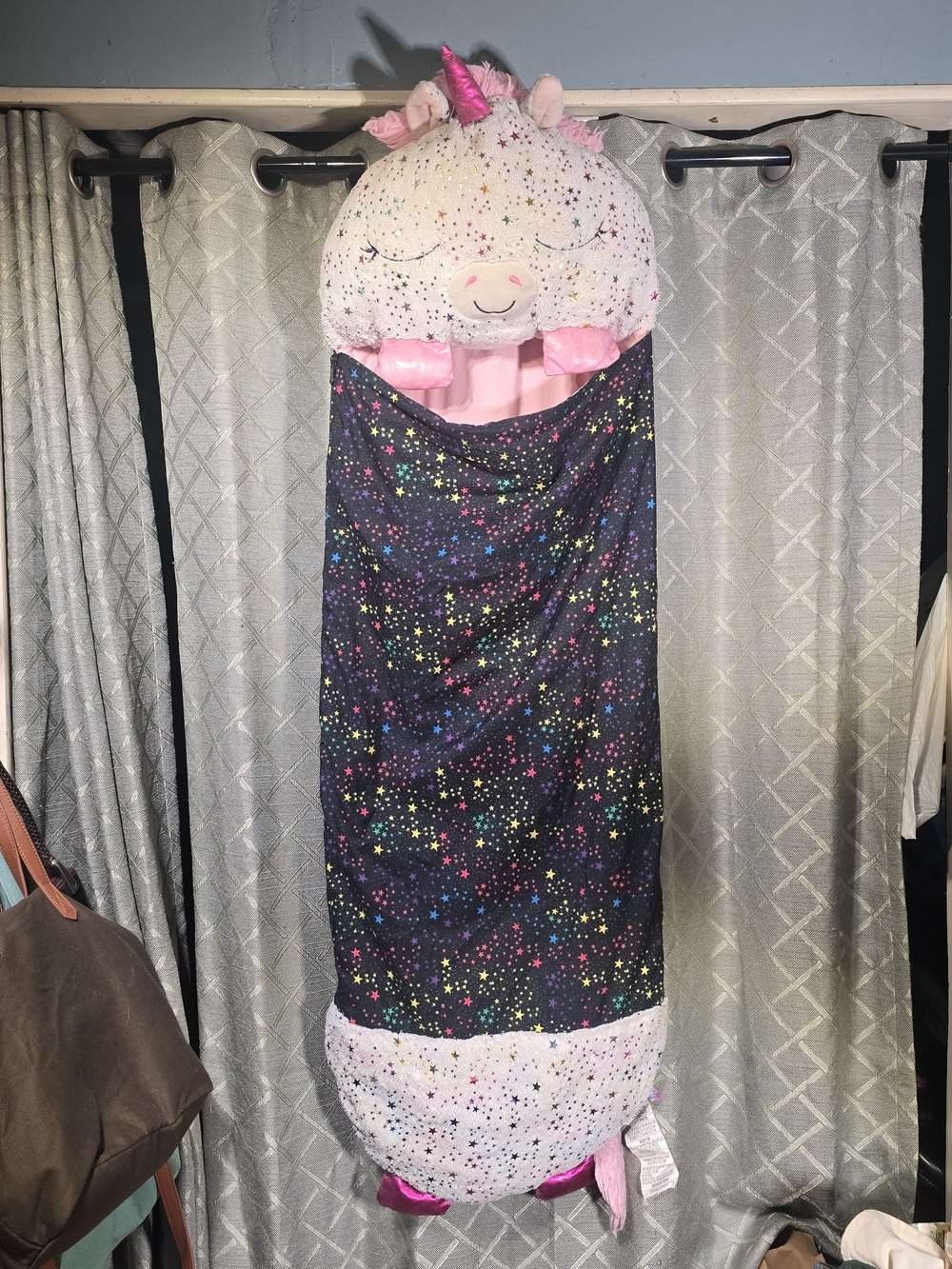 Happy Nappers Sleepy Sack 31820 Large 66" x 30" Shimmer Unicorn Kid Sleeping Bag
